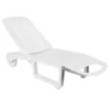 Grillgear Sundance Sunlounger - White- Set of 2