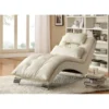 Coaster 550078 Living Room Chaise with Sophisticated Modern Look - White