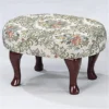 Coaster 3422 Cherry Upholstered Foot Stool with Shapely Legs