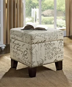 Dorel Asia Inc. DA6391 Blake Script Cube Ottoman