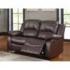 Home Elegance 9700BRW-2 Cranley Double Reclining Love Seat in Brown