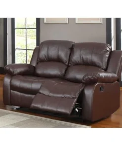 Home Elegance 9700BRW-2 Cranley Double Reclining Love Seat in Brown