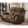 Home Elegance 9700FCP-2 Cranley Double Reclining Love Seat in Chocolate