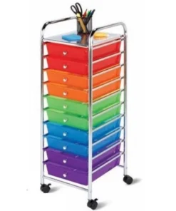 Honey-Can-Do International CRT-02214 10 Drawer Multicolor Storage Cart