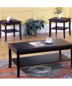 Inroom Furniture Designs T87 T87 3 pk. Cocktail and 2 End Tables Merlot Finish