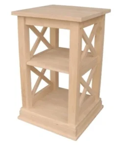 Concept International Intenational Concepts OT-70A Hampton accent table with shelves Unfiinished