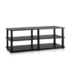 Furinno TST No Tools 3-Tier Wide Shoe Storage Rack; Espresso & Black - 15.4 x 47.2 x 11.6 in.