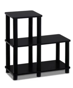 Furinno Turn-N-Tube Accent Decorative Shelf; Espresso & Black - 19.9 x 18.9 x 9.4 in.