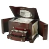 Mele & Co. 0074511 Locking Jewelry Box with Pearl Pulls in Cherry