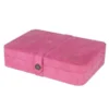Mele & Co. 54523 Maria Plush Fabric Jewelry Box and Ring Case with Twenty-Four Sections in Rose Blush