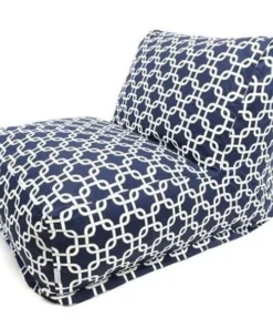 Majestic Home Goods Majestic Home Navy Blue Links Bean Bag Chair Lounger