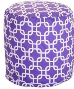 Majestic Home Goods Majestic Home Purple Links Small Pouf