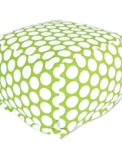 Majestic Home Goods Majestic Home Hot Green Large Polka Dot Large Ottoman