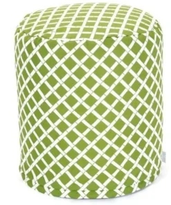 Majestic Home Goods Majestic Home Sage Bamboo Small Pouf