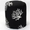 Majestic Home Goods Majestic Home Black Coral Small Pouf