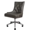 New Pacific Direct 1900038-V04 39.5 x 22 x 25 in. Cadence Bonded Leather Office Chair; Vintage Gray