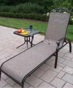 Oakland Living Corporation 10605-L-2-CF Cascade Sling 2pc Chaise Lounge Set