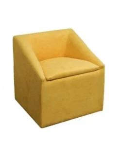 ORE International HB4428 20.75 in. Yellow Accent Chair With Storage