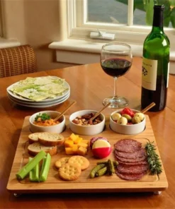 Picnic at Ascot CB23 Three Bowl Entertaining Set-Bamboo