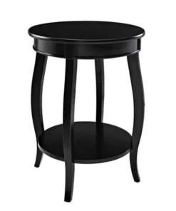 Powell 528-269 Black Round Table with Shelf