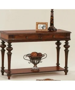 Progressive Furniture P587-05 Mountain Manor Traditional Style Sofa Table; Heritage Cherry