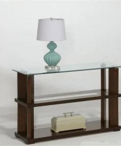 Progressive Furniture P404-05 Delfino Contemporary Style Console Table; Burnished Cherry