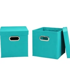 Household Essentials 36-1 2 Pack Storage Cubes - Aqua