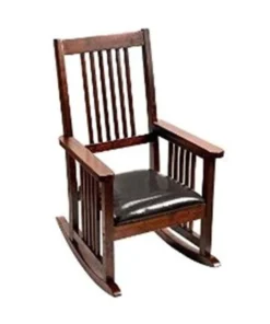 Giftmark 4200C Mission Style Childrens Rocking Chair with Upholstered Seat - Cherry