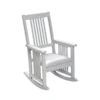 Giftmark 4200W Mission Style Childrens Rocking Chair with Upholstered Seat - White