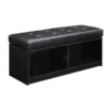 Highboy Broadmoor Storage Ottoman With Black Finish