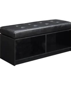 Highboy Broadmoor Storage Ottoman With Black Finish