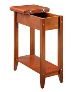 Convenience Concepts American Heritage Flip Top End Table With Cherry Finish
