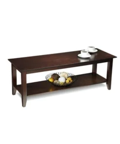 Highboy American Heritage Coffee Table with Shelf With Espresso Finish