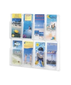 Safco Products Safco 5608CL Clear Reveal 8 Pamphlet Display