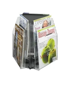Safco Products Safco 5698CL - Reveal 6 Magazine Tabletop Displays - Triangle