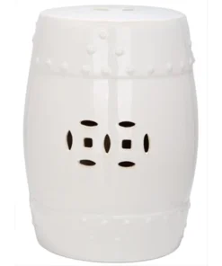 Safavieh ACS4516B Ceramic Modern Ming Garden Stool - Cream