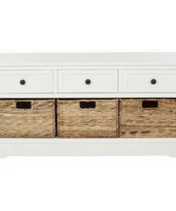 Safavieh AMH5701C Bud 3 Drawer Storage Unit - Distressed Cream