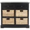 Safavieh AMH5702B Harry Storage Unit - Distressed Black