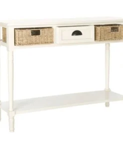Safavieh AMH5730B Winifred Console Table; White - 32 x 14 x 44 in.