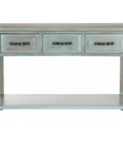 Safavieh AMH6502C Aiden Console Table; Barn Blue - 30 x 15 x 42.1 in.