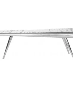 Safavieh FOX7200A Aviator Coffee Table; Silver - 18 x 31 x 56 in.