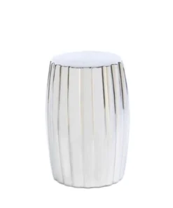 Home Locomotion Ceramic Silver Decorative Stool