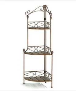 Sunrise Wholesale Merchandise Sunrise Wholesale 12517 Rustic Corner Baker's Rack