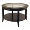 Winsome 92219 Genoa Coffee Table with Glass Top Dark Espresso