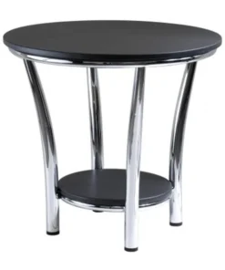 Winsome 93219 Maya Round Coffee Table Set - Black