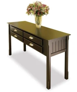 Winsome 20450 Black Beechwood CONSOLE/HALL TABLE WITH DRAWERS