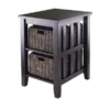 Winsome Trading 92312 Morris Side Table with 2 Foldable Baskets