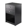 Doba-Bnt Ava Accent Table with 2 Drawers in Black Finish
