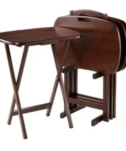 Doba-Bnt Lucca 5-Pc Set TV Tables with Handle