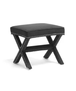 Wholesale Interiors BH-63907-Grey Marnie Gray Linen Modern Bench